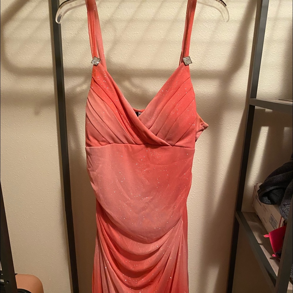 Sparkly pink prom dress